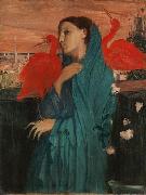 Young Woman with Ibis Edgar Degas